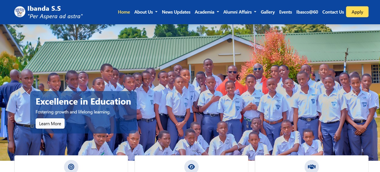 Ibanda Secondary School – Website Development Project